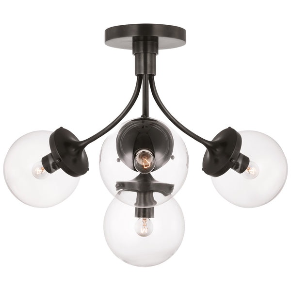 Prescott Outdoor (Damp) Semi-Flush Mount Ceiling Light by Visual Comfort Signature