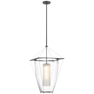 Buy bronze-with-clear-glass-glass-and-clear-shade Ovalle Outdoor (Damp) Lantern by Visual Comfort Signature