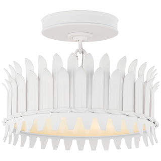 Buy plaster-white Leslie Outdoor (Damp) Flush Mount Ceiling Light by Visual Comfort Signature