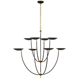 Buy bronze-and-hand-rubbed-antique-brass Keira Outdoor (Damp) Chandelier by Visual Comfort Signature