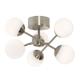 Buy satin-nickel-with-frosted-glass-glass-and-frosted-shade Pearl Outdoor (Damp) Ceiling Light by AFX Lighting