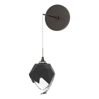 Buy oil-rubbed-bronze-with-black-crystal-bp-glass-and-black-shade Chrysalis Sconce by Hubbardton Forge