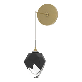 Buy modern-brass-with-black-crystal-bp-glass-and-black-shade Chrysalis Sconce by Hubbardton Forge