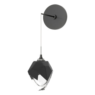 Buy ink-with-black-crystal-bp-glass-and-black-shade Chrysalis Sconce by Hubbardton Forge