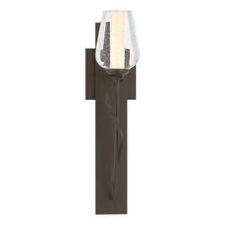 Buy bronze-with-seeded-glass-with-opal-diffuser-zs-glass-and-clear-seedy-shade Flora Sconce by Hubbardton Forge