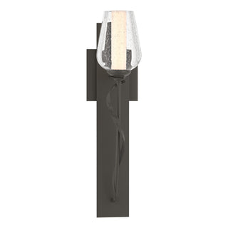 Buy dark-smoke-with-seeded-glass-with-opal-diffuser-zs-glass-and-clear-seedy-shade Flora Sconce by Hubbardton Forge