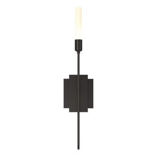 Buy oil-rubbed-bronze-and-white-shade Lisse Sconce by Hubbardton Forge