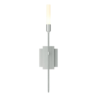 Buy vintage-platinum-and-white-shade Lisse Sconce by Hubbardton Forge