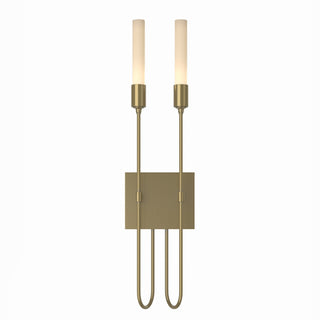 Buy modern-brass-and-white-shade Lisse Sconce by Hubbardton Forge