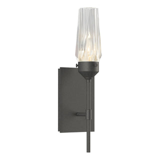 Buy natural-iron-and-clear-textured-shade Luma Sconce by Hubbardton Forge
