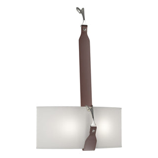 Buy black-with-natural-anna-shade-sf-glass-and-white-shade Saratoga Sconce by Hubbardton Forge