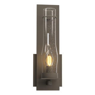 Buy dark-smoke-with-seeded-clear-glass-ii-glass-and-clear-seedy-shade New Town Sconce by Hubbardton Forge