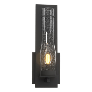 Buy black-with-seeded-clear-glass-ii-glass-and-clear-seedy-shade New Town Sconce by Hubbardton Forge