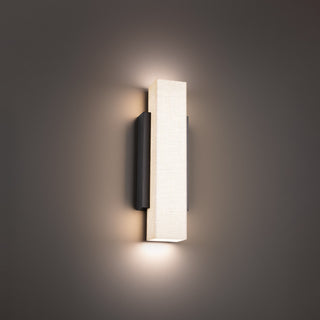 Buy black-and-natural-cream-shade Volga Sconce by W.A.C. Lighting