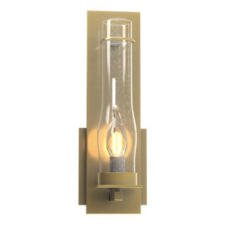 Buy modern-brass-with-seeded-clear-glass-ii-glass-and-clear-seedy-shade New Town Sconce by Hubbardton Forge