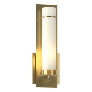 Buy modern-brass-with-opal-glass-gg-glass-and-white-shade New Town Sconce by Hubbardton Forge