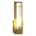 Modern Brass with Opal Glass (GG) Glass and White Shade