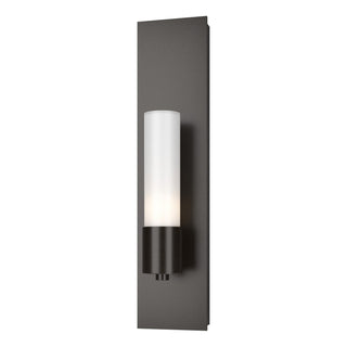 Buy oil-rubbed-bronze-with-opal-glass-gg-glass-and-white-shade Pillar Sconce by Hubbardton Forge