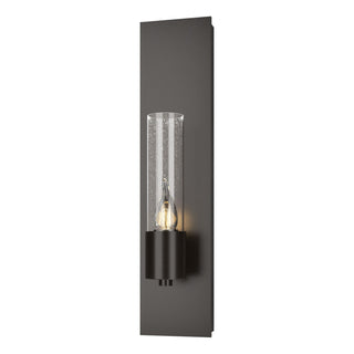 Buy oil-rubbed-bronze-with-seeded-clear-glass-ii-glass-and-clear-seedy-shade Pillar Sconce by Hubbardton Forge