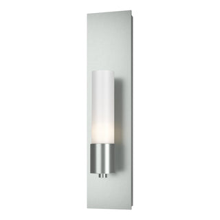 Buy vintage-platinum-with-opal-glass-gg-glass-and-white-shade Pillar Sconce by Hubbardton Forge