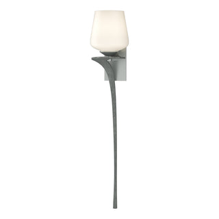 Buy vintage-platinum-with-opal-glass-gg-glass-and-white-shade Antasia Sconce by Hubbardton Forge