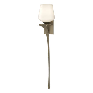 Buy soft-gold-with-opal-glass-gg-glass-and-white-shade Antasia Sconce by Hubbardton Forge