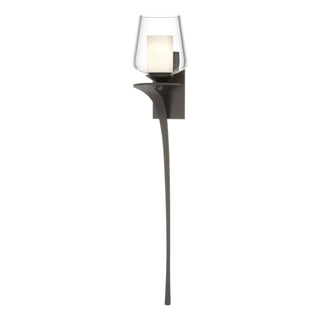 Buy oil-rubbed-bronze-with-clear-glass-with-opal-diffuser-zu-glass-and-clear-shade Antasia Sconce by Hubbardton Forge
