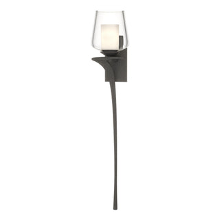Buy natural-iron-with-clear-glass-with-opal-diffuser-zu-glass-and-clear-shade Antasia Sconce by Hubbardton Forge