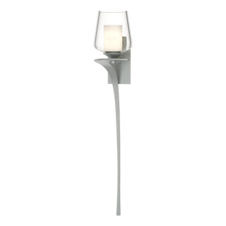 Buy vintage-platinum-with-clear-glass-with-opal-diffuser-zu-glass-and-clear-shade Antasia Sconce by Hubbardton Forge