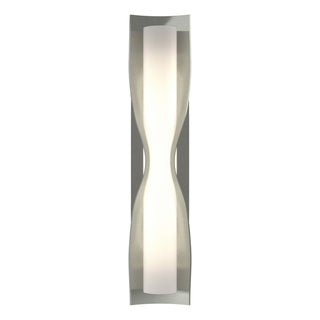 Buy sterling-with-opal-glass-gg-glass-and-white-shade Dune Sconce by Hubbardton Forge