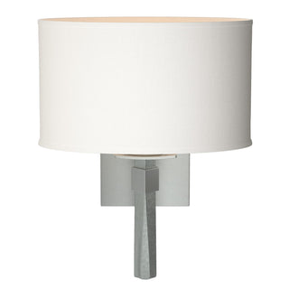 Buy vintage-platinum-with-natural-anna-shade-sf-glass-and-white-shade Beacon Hall Sconce by Hubbardton Forge