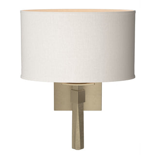 Buy soft-gold-with-flax-shade-se-glass-and-natural-cream-shade Beacon Hall Sconce by Hubbardton Forge