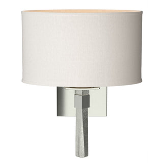 Buy sterling-with-flax-shade-se-glass-and-natural-cream-shade Beacon Hall Sconce by Hubbardton Forge