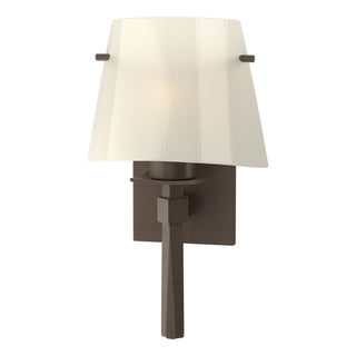 Buy bronze-with-ivory-art-glass-cc-glass-and-natural-cream-shade Beacon Hall Sconce by Hubbardton Forge
