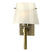Modern Brass with Ivory Art Glass (CC) Glass and Natural/Cream Shade