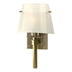 Modern Brass with Ivory Art Glass (CC) Glass and Natural/Cream Shade