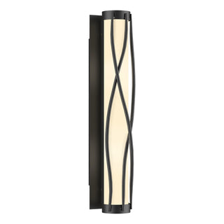 Buy black-with-opal-glass-gg-glass-and-white-shade Twine Sconce by Hubbardton Forge