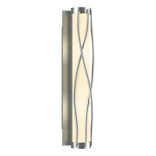 Buy vintage-platinum-with-opal-glass-gg-glass-and-white-shade Twine Sconce by Hubbardton Forge