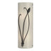 Black with Ivory Art Glass (CC) Glass and White Shade