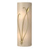 Modern Brass with White Art Glass (BB) Glass and White Shade