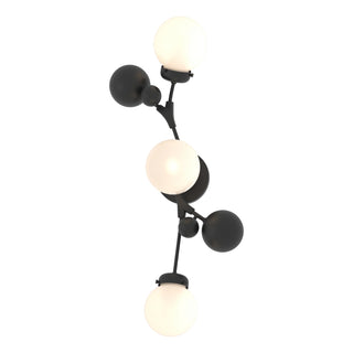 Buy black-with-opal-glass-gg-glass-and-white-shade Sprig Sconce by Hubbardton Forge