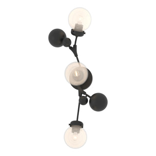 Buy black-with-opaline-glass-wf-glass-and-clear-shade Sprig Sconce by Hubbardton Forge