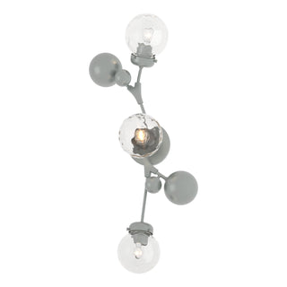 Buy vintage-platinum-with-water-glass-ll-glass-and-clear-textured-shade Sprig Sconce by Hubbardton Forge