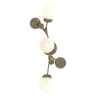 Buy soft-gold-with-opal-glass-gg-glass-and-white-shade Sprig Sconce by Hubbardton Forge