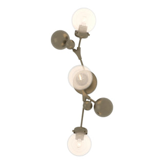 Buy soft-gold-with-opaline-glass-wf-glass-and-clear-shade Sprig Sconce by Hubbardton Forge