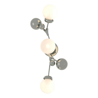 Buy sterling-with-opal-glass-gg-glass-and-white-shade Sprig Sconce by Hubbardton Forge