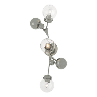 Buy sterling-with-water-glass-ll-glass-and-clear-textured-shade Sprig Sconce by Hubbardton Forge