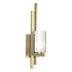 Modern Brass with Opal Glass (GG) Glass and White Shade