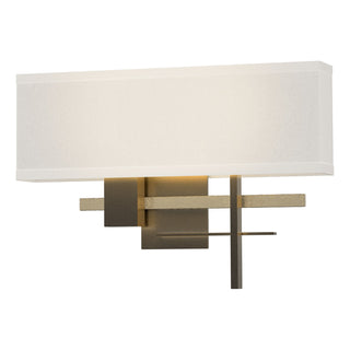 Buy dark-smoke-with-flax-shade-se-glass-and-white-shade Cosmo Sconce by Hubbardton Forge