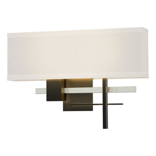 Buy black-with-flax-shade-se-glass-and-white-shade Cosmo Sconce by Hubbardton Forge